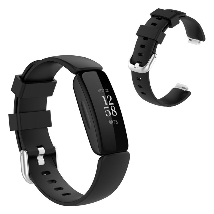 Komfortabel Fitbit Inspire 2 Silikone Rem - Størrelse: L - Sort#serie_1