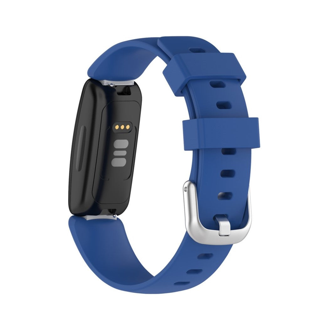 Mega pænt Fitbit Inspire 2 Silikone Rem - Størrelse: L - Blå#serie_10