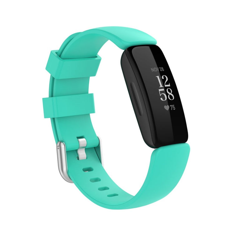 Mega pænt Fitbit Inspire 2 Silikone Rem - Størrelse: L - Grøn#serie_12