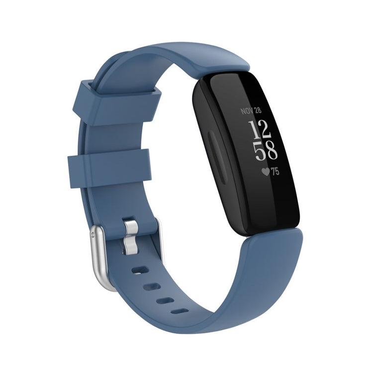 Mega pænt Fitbit Inspire 2 Silikone Rem - Størrelse: L - Blå#serie_14