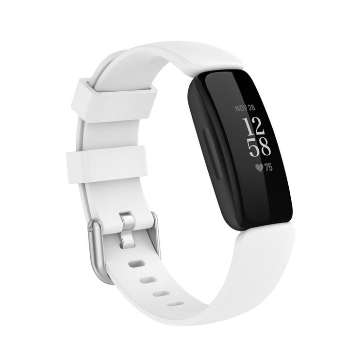 Komfortabel Fitbit Inspire 2 Silikone Rem - Størrelse: L - Hvid#serie_2