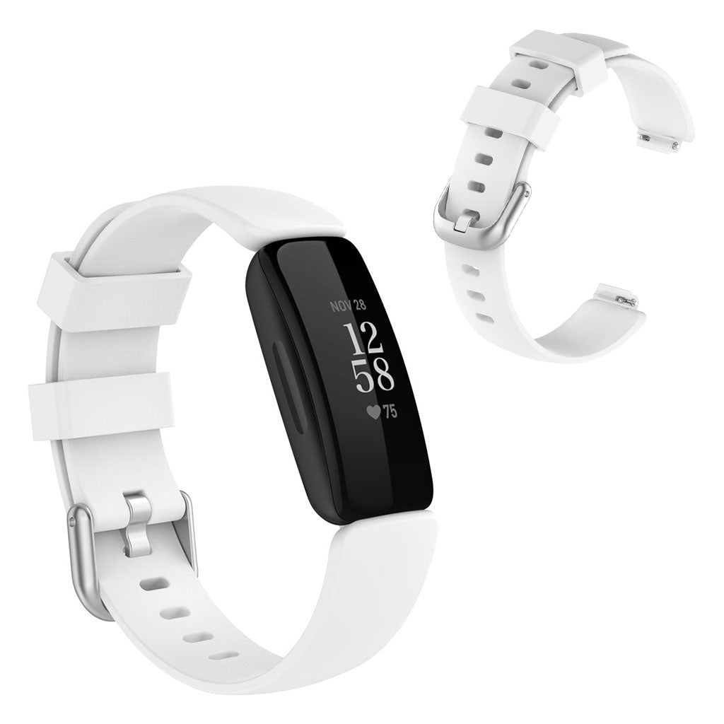 Komfortabel Fitbit Inspire 2 Silikone Rem - Størrelse: L - Hvid#serie_2