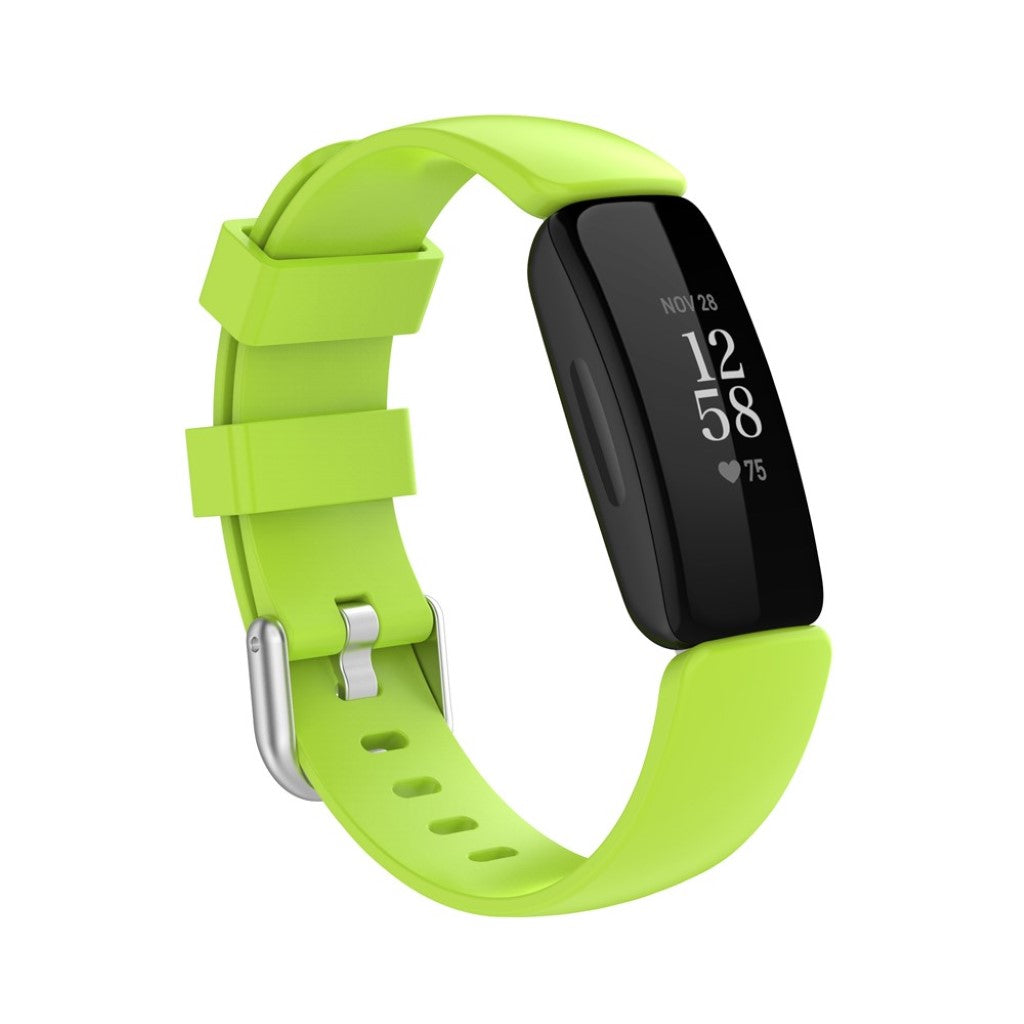Mega pænt Fitbit Inspire 2 Silikone Rem - Størrelse: L - Grøn#serie_9