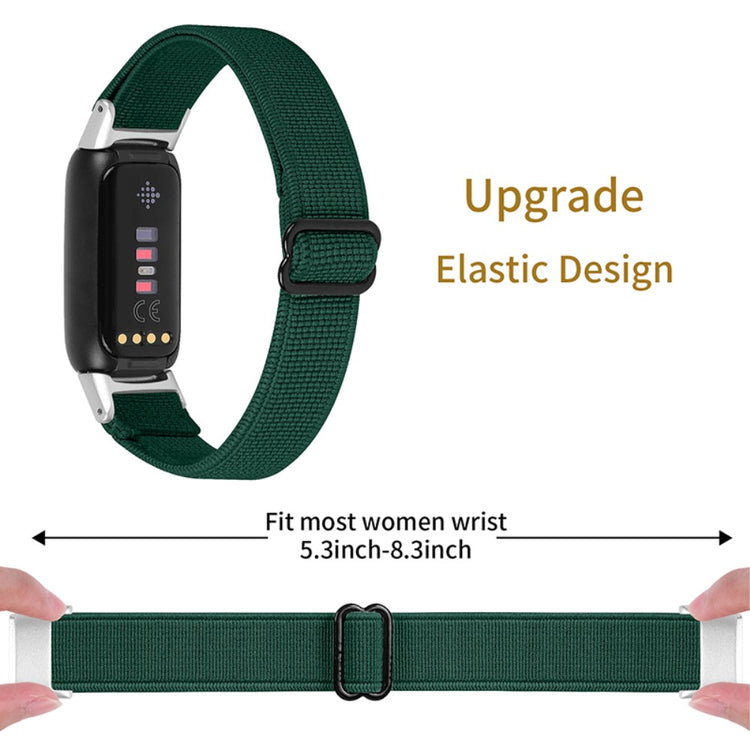 Helt vildt flot Fitbit Luxe Nylon Rem - Grøn#serie_1