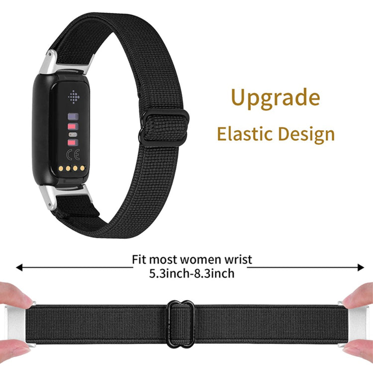 Helt vildt flot Fitbit Luxe Nylon Rem - Sort#serie_4