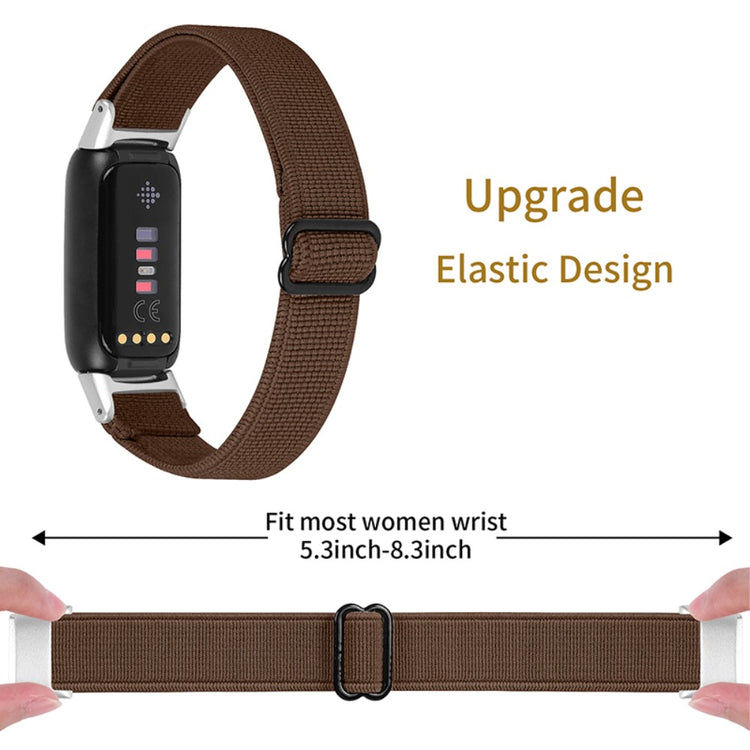 Helt vildt flot Fitbit Luxe Nylon Rem - Brun#serie_6