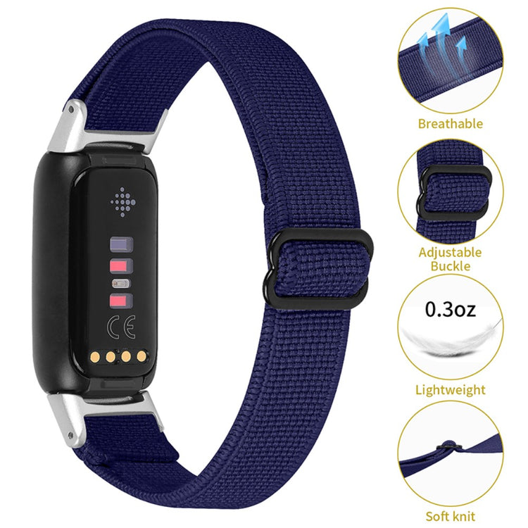 Helt vildt flot Fitbit Luxe Nylon Rem - Blå#serie_7