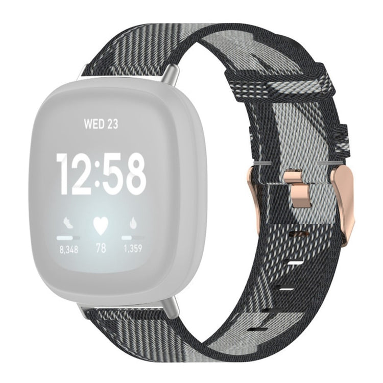 Meget fint Universal Fitbit Nylon Rem - Sølv#serie_4