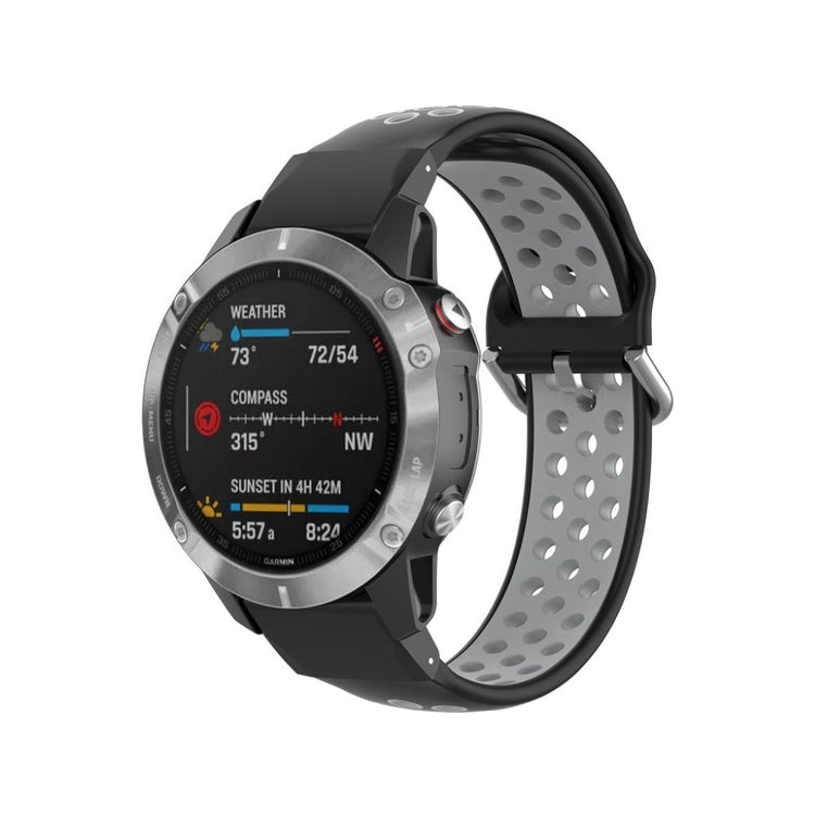 Rigtigt skøn Universal Garmin Silikone Rem - Sort#serie_4