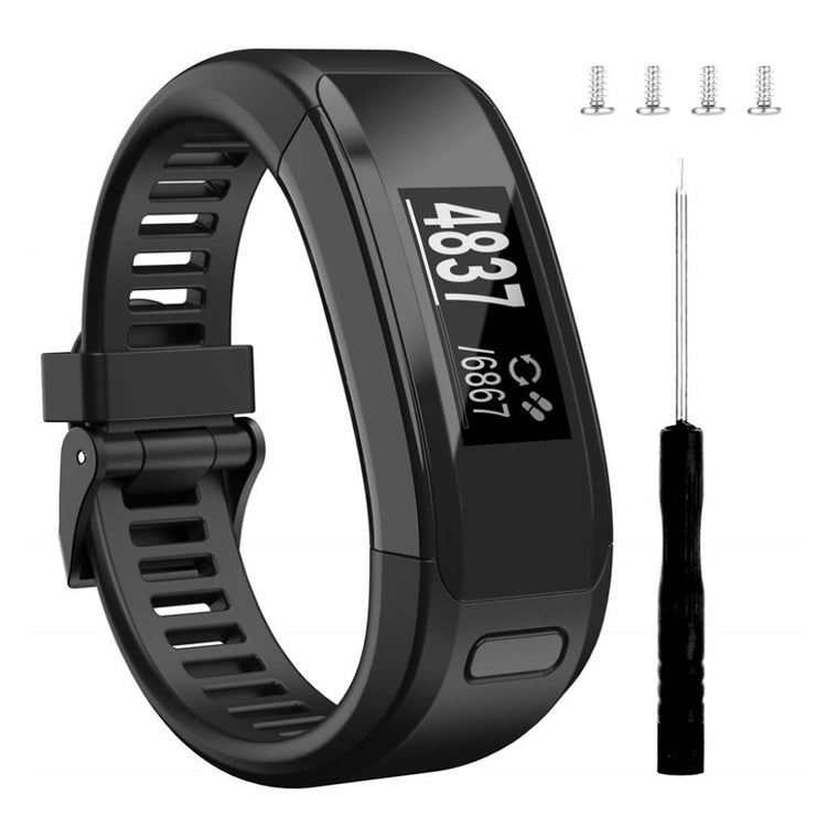 Meget flot Garmin Vivosmart HR Silikone Rem - Sort#serie_3