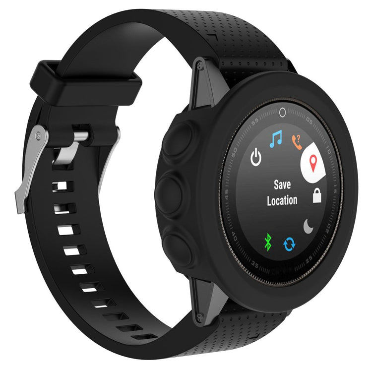 Garmin Fenix 5S / Garmin Fenix 5S Plus  Silikone Bumper  - Sort#serie_1