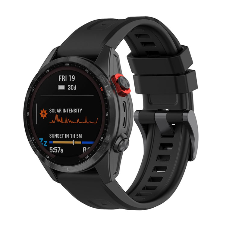 Helt vildt godt Universal Garmin Silikone Rem - Sort#serie_4