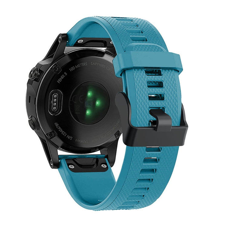 Vildt flot Garmin Fenix 7 Silikone Rem - Blå#serie_8