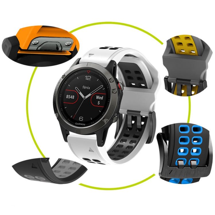 Vildt pænt Universal Garmin Silikone Rem - Orange#serie_1