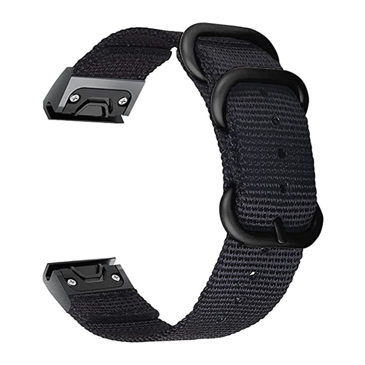 Vildt sejt Universal Garmin Nylon Rem - Sort#serie_4