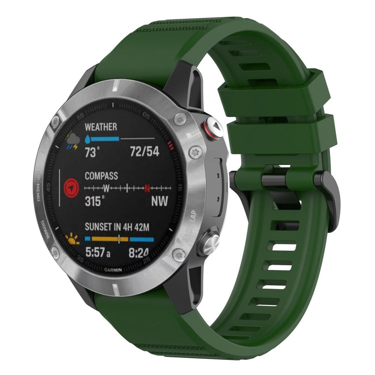 Sejt Garmin Fenix 7 Silikone Rem - Grøn#serie_11