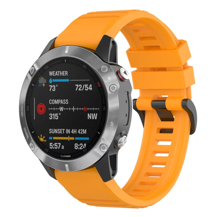 Sejt Garmin Fenix 7 Silikone Rem - Gul#serie_9