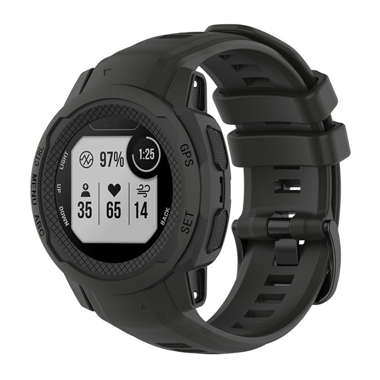 Super smuk Garmin Instinct 2S Silikone Rem - Sølv#serie_2