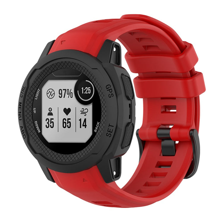 Super smuk Garmin Instinct 2S Silikone Rem - Rød#serie_4