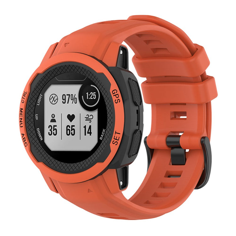 Super smuk Garmin Instinct 2S Silikone Rem - Orange#serie_7