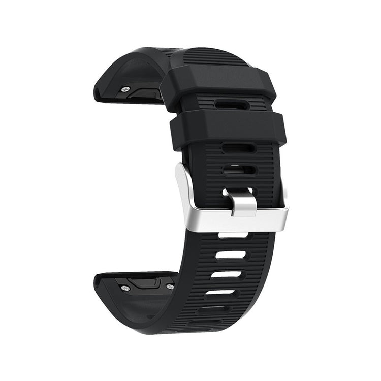 Tidsløst Garmin Fenix 5X Plus Silikone Rem - Sort#serie_13