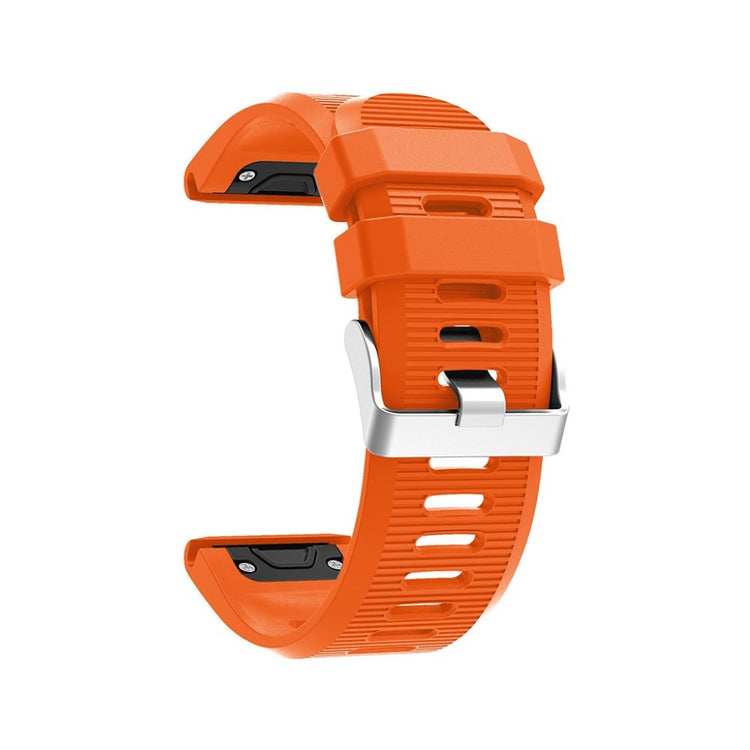 Tidsløst Garmin Fenix 5X Plus Silikone Rem - Orange#serie_4