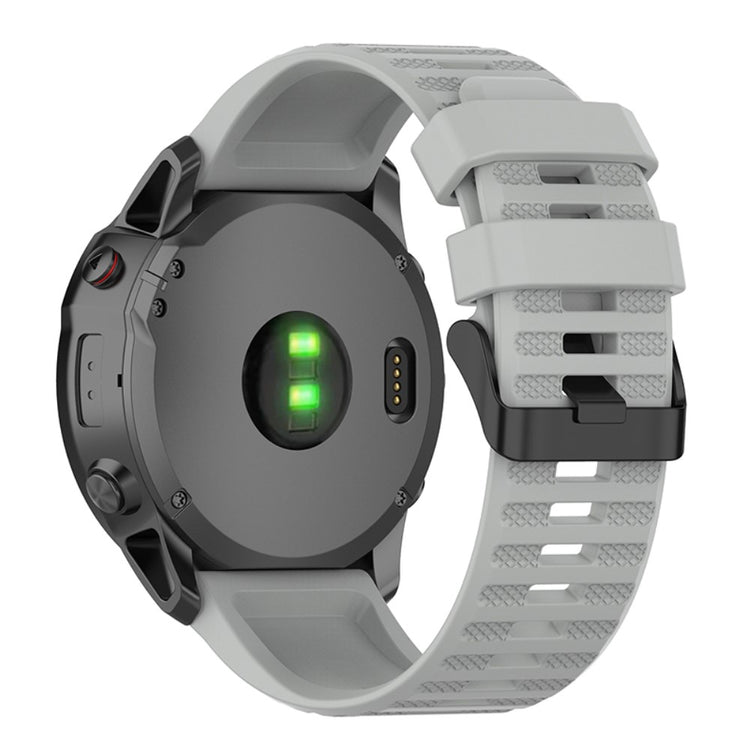 Super slidstærk Universal Garmin Silikone Rem - Sølv#serie_6