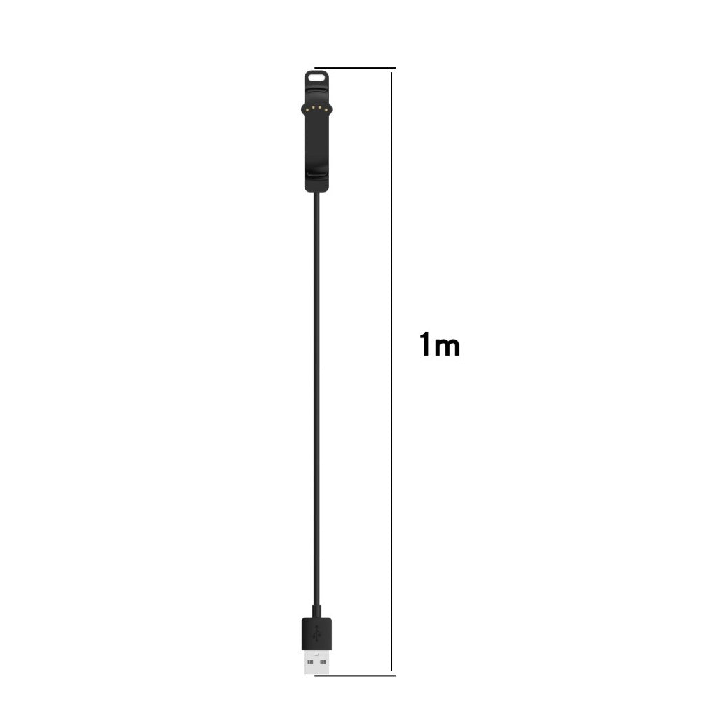 1m Plastik Polar Unite USB Opladningskabel - Sort#serie_1
