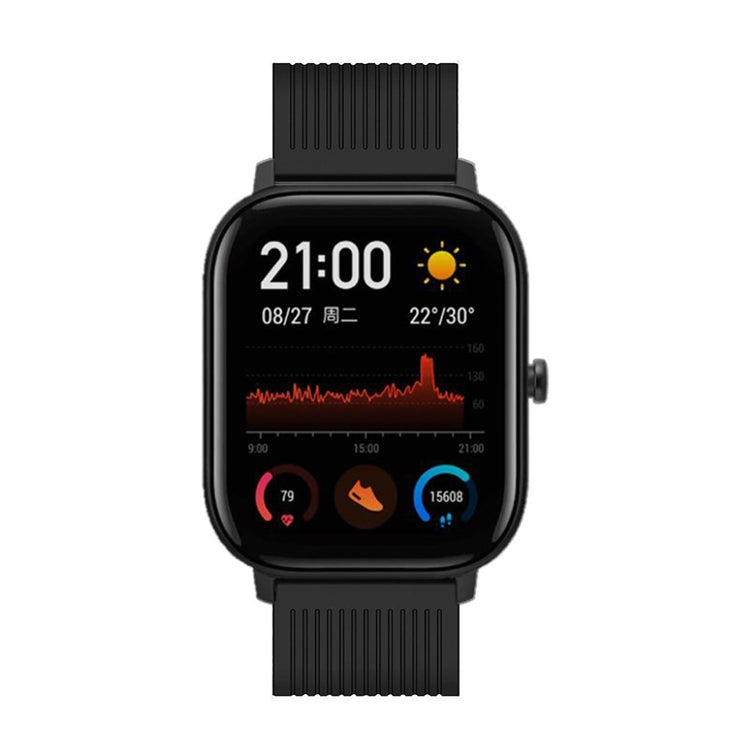 Super cool Amazfit Bip Lite Silikone Rem - Sort#serie_1
