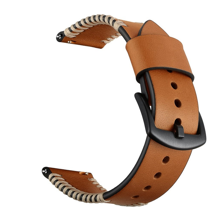 Mega fed Amazfit GTR 47mm Ægte læder Rem - Brun#serie_2