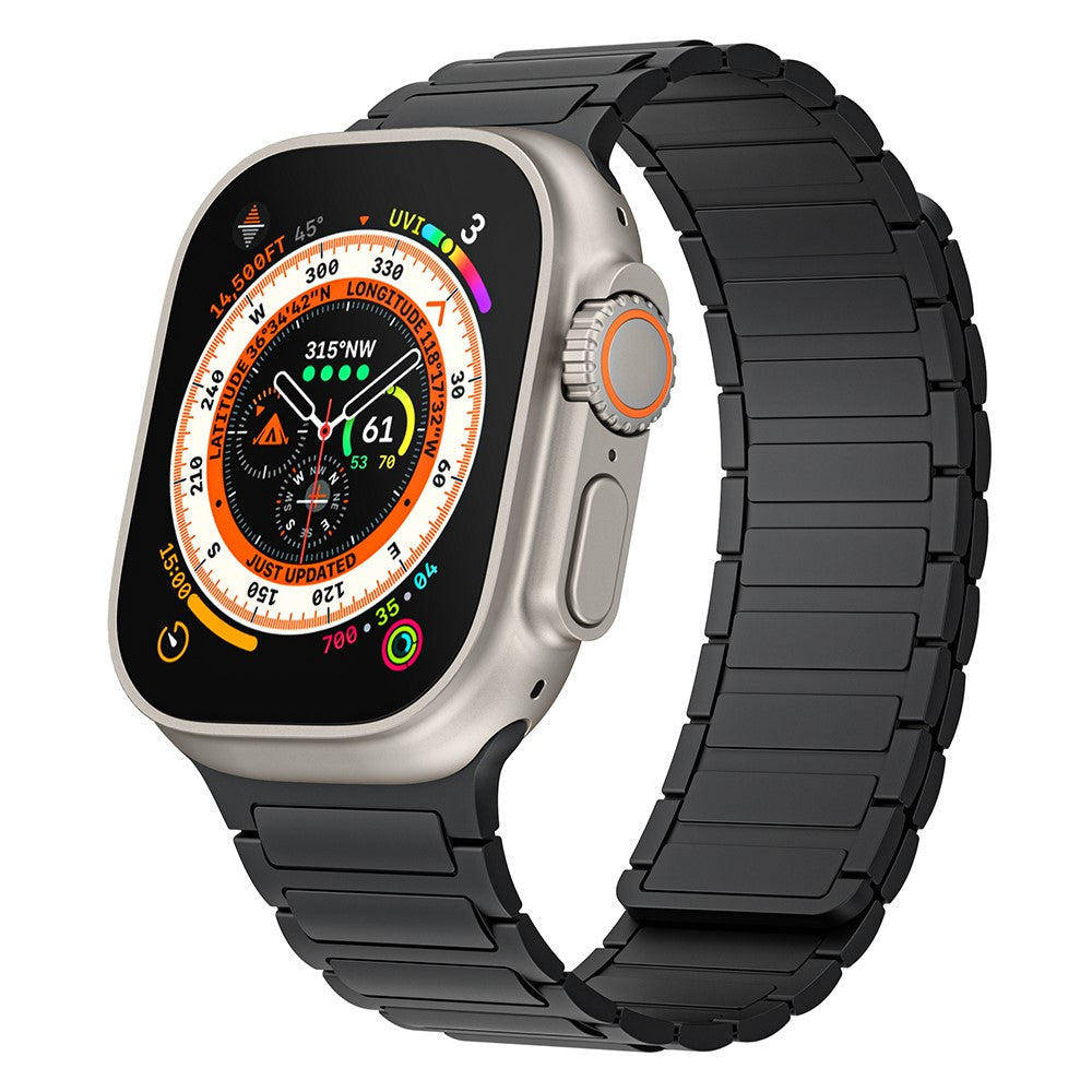 Helt Vildt Fint Silikone Universal Rem passer til Apple Smartwatch - Sort#serie_1