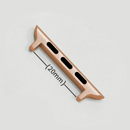 1 Pair Watch Connector Apple Watch Series 41mm - 40mm - 38mm , 20mm Stainless Steel Adapter - Rose Gold#serie_4