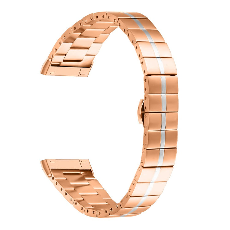 Fitbit Sense / Versa 3 Stainless Steel Watch Strap Wrist Band Replacement - Rose Gold+Silver#serie_5