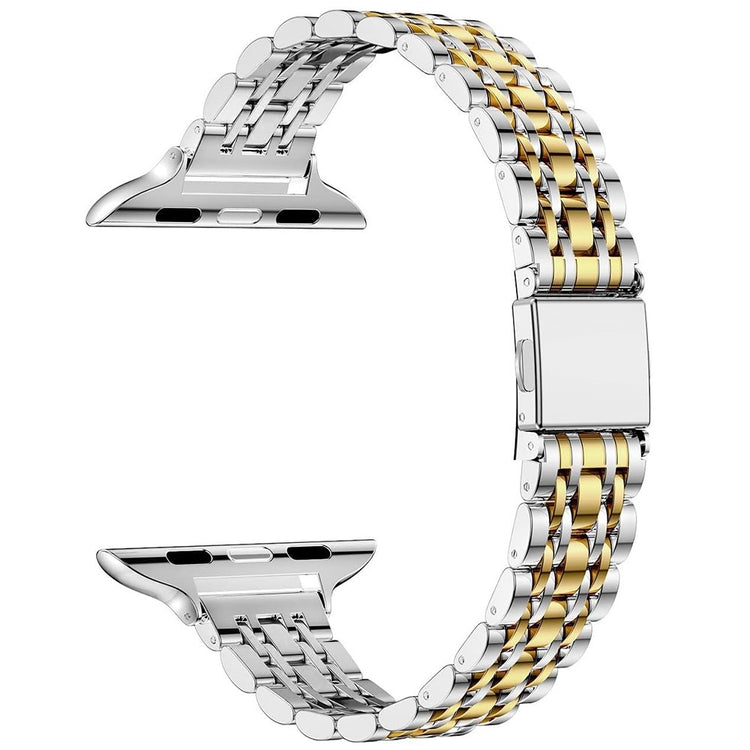 Apple Watch Series 41mm - 40mm - 38mm Watch Strap Stainless Steel Band - Silver+Gold#serie_1