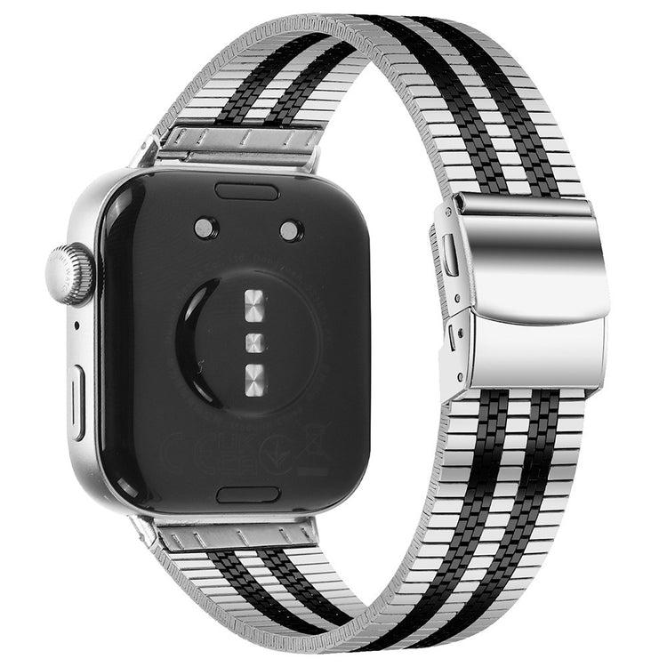 Huawei Watch Fit 3 Watch Band 316L Stainless Steel Five-Bead Wrist Strap - Silver Black#serie_1