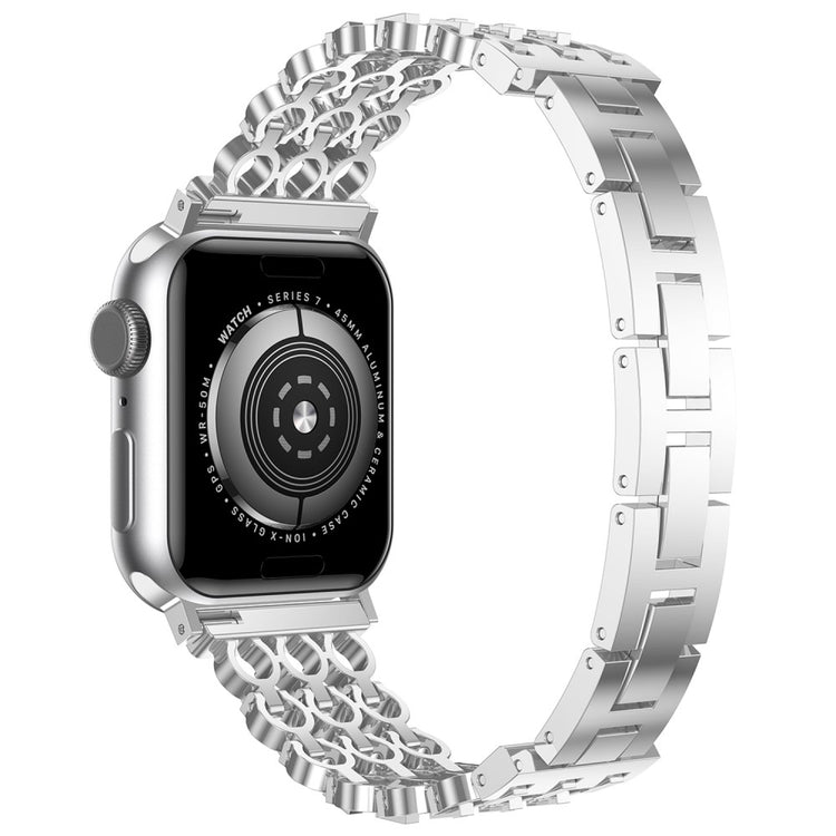 Apple Watch Series 49mm - 45mm - 44mm - 42mm Stylish Zinc Alloy Watch Strap - Silver#serie_3