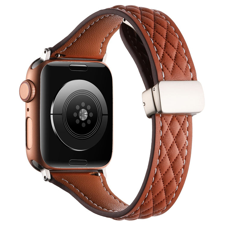 KALEBOL Apple Watch Series 41mm - 40mm - 38mm Genuine Leather Watch Strap - Brown#serie_11