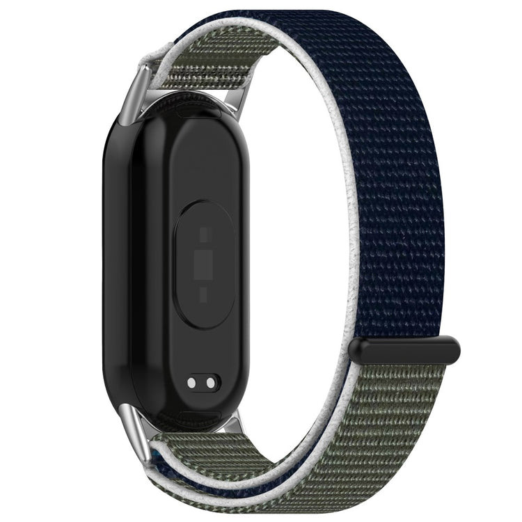 Xiaomi Mi Band 9 NFC / 9 / Smart Band 8 NFC / 8 Nylon Wrist Strap Bracelet Band with Magic Tape - Grey / Dark Blue#serie_7