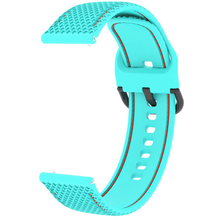 Samsung Galaxy Watch3 45mm / Garmin Forerunner 265 / Venu 3 Stitching Line Silicone Watch Band 22mm Wrist Strap - Teal#serie_7