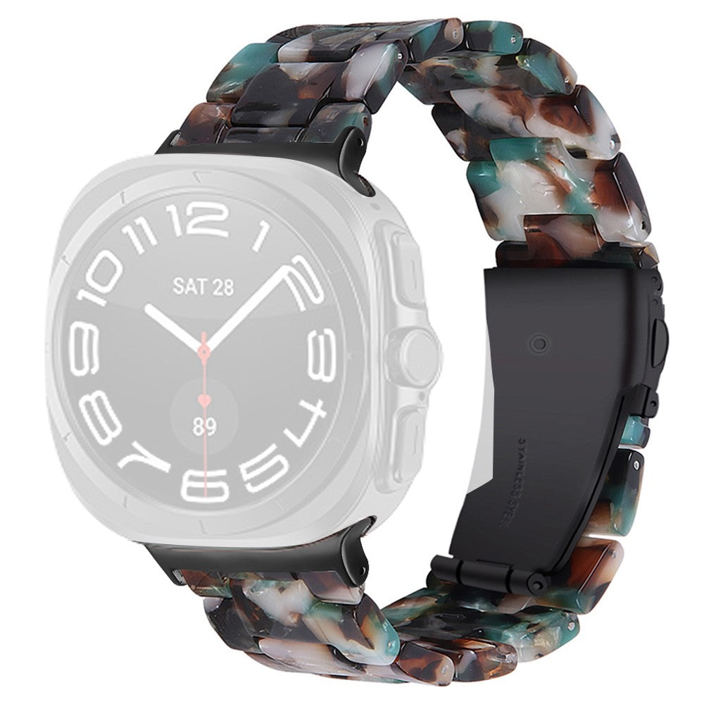 Samsung Galaxy Watch Ultra 47mm Waterproof Resin Acrylic Watch Strap Buckle Design Wrist Band - Style V#serie_22