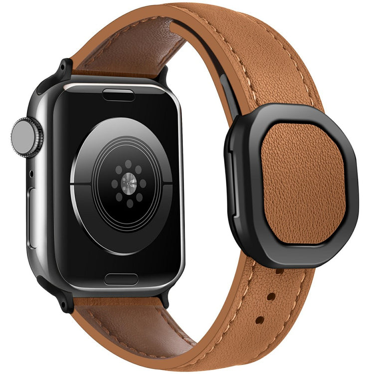 KALEBOL Apple Watch Series 49mm - 45mm - 44mm - 42mm Genuine Cow Leather Band - Brown#serie_2