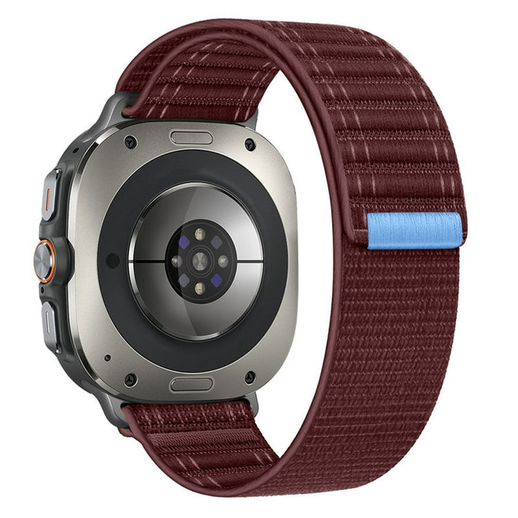 Samsung Galaxy Watch Ultra 47mm Nylon Watch Strap Loop Wristband Replacement - Wine Red#serie_4