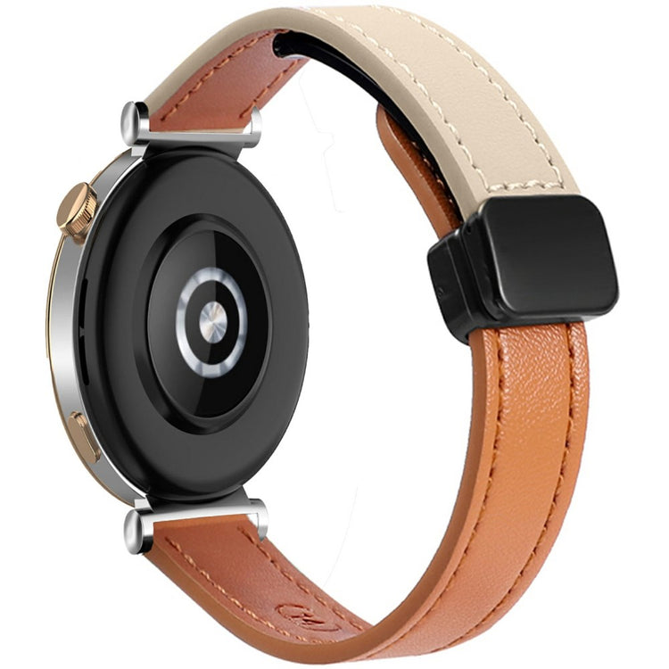 Samsung Galaxy Watch 22mm Magnetic Buckle Slim Microfiber Leather Watch Strap - Orange+Apricot#serie_2