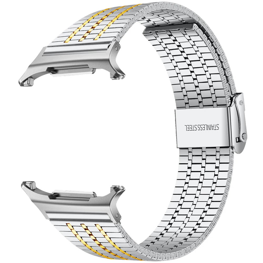 Watchband Samsung Galaxy Watch Ultra 47mm Stainless Steel Milanese Watch Strap - Silver+Gold#serie_2