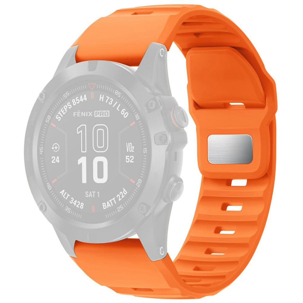 Silicone Strap for Garmin Quickfit 26mm / Fenix 7X Pro / Fenix 7X Replacement Watch Band - Orange#serie_3