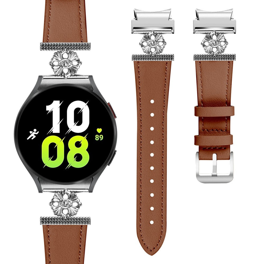 Samsung Galaxy Watch7 Genuine Cow Leather Strap with Quick Release Connector - Brown#serie_4