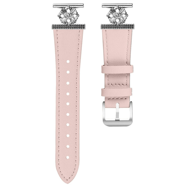 Gabb Watch 2 Watch Band Genuine Cow Leather Flower Decor Adjustable Strap - Pink#serie_3