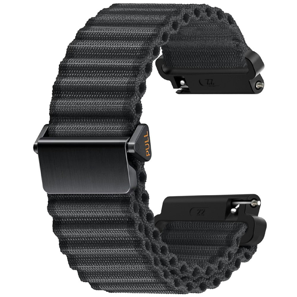 22mm Nylon Band for Huawei Watch 4 / 4 Pro / GT 4 46mm Wave Design Watch Strap - Dark Grey#serie_3