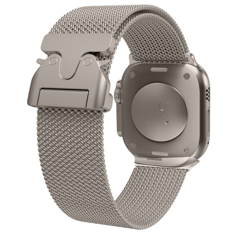 Apple Watch Series 10 46mm Replacement Strap Milanese Mesh Stainless Steel Watch Band - Titanium#serie_3