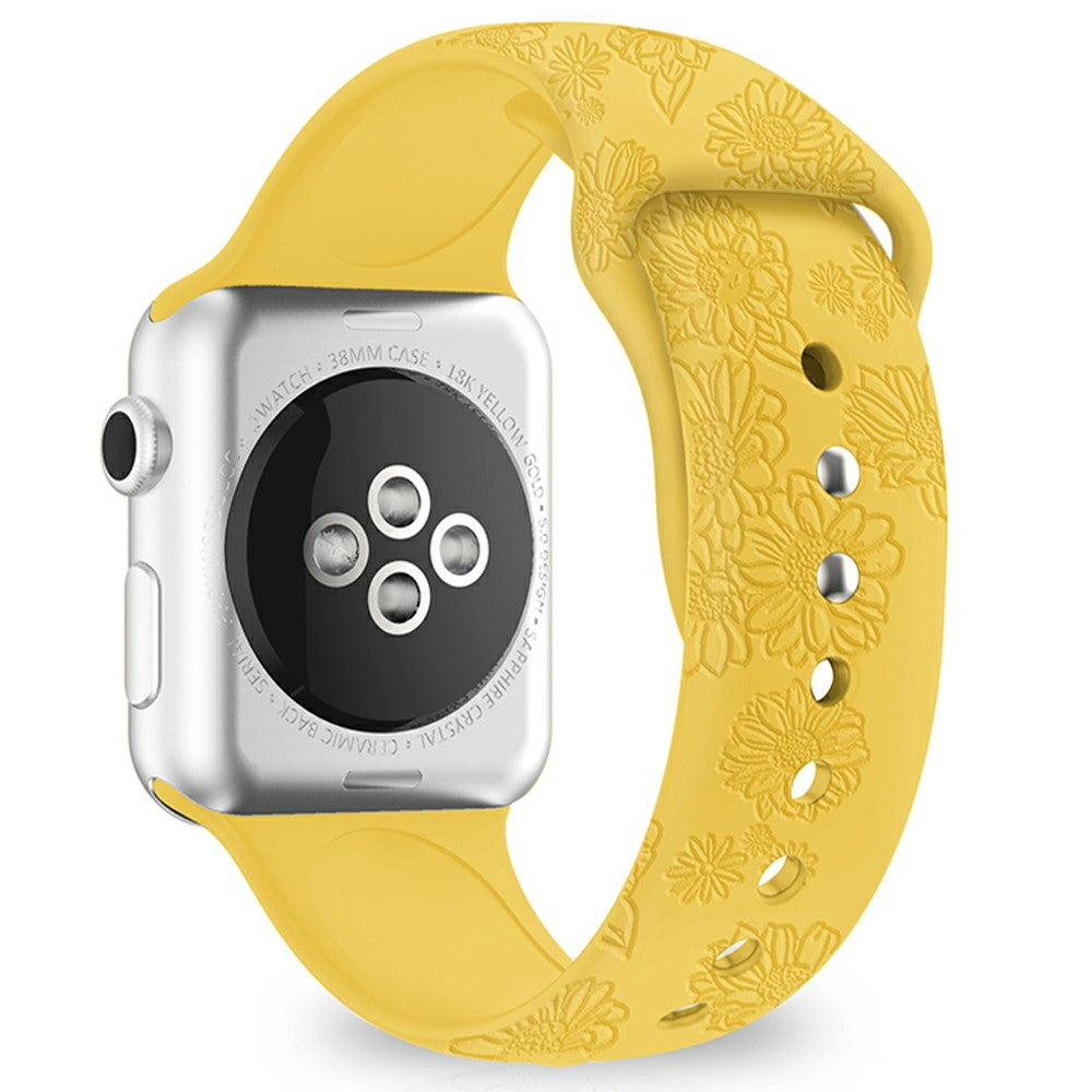 Silicone Strap for Apple Watch Series 41mm - 40mm - 38mm - Sunflower Ginger#serie_7